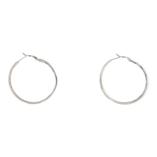 Logo Hoop Oorbellen Vetements , Gray , Dames