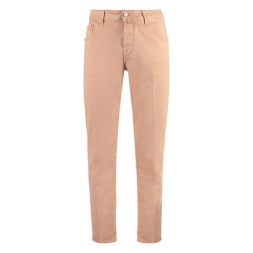 Slim Fit Jeans met Metalen Knopen Jacob Cohën , Pink , Heren