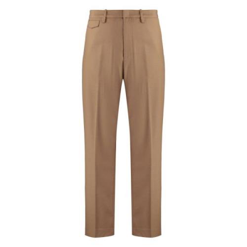 Wollen broek met zakken Dondup , Brown , Heren