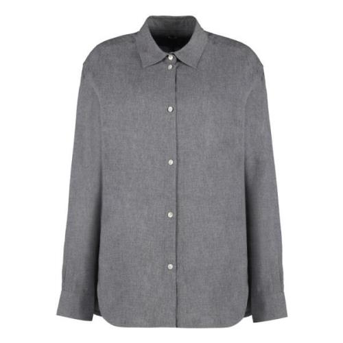 Afgeronde zoom Viscose Shirt TotêMe , Gray , Dames