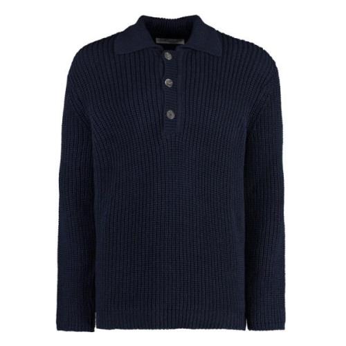 Gebreid katoenen poloshirt Our Legacy , Blue , Heren