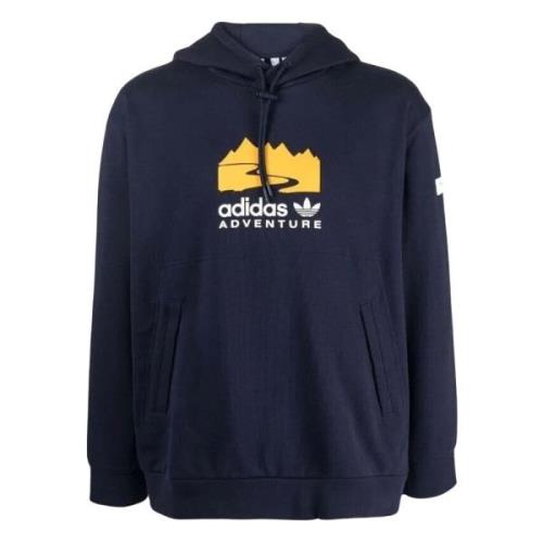 Avontuur Logo Hoodie Adidas , Blue , Heren