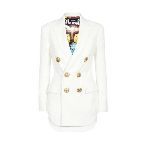 Klassieke Double Breasted Blazer Dsquared2 , White , Dames