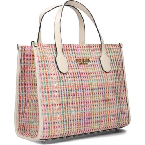 Silvana 2 Compartiment Tote Tas Guess , Multicolor , Dames