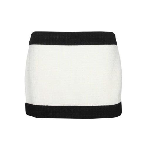 Gebreide Mini-Rok met Knopen Dsquared2 , White , Dames