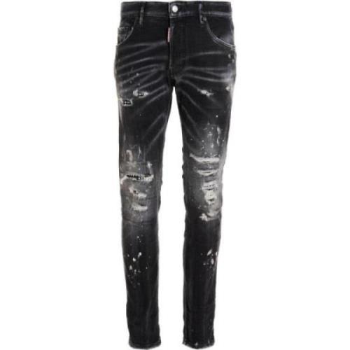 Klassieke Denim 5-Pocket Jeans Dsquared2 , Black , Heren