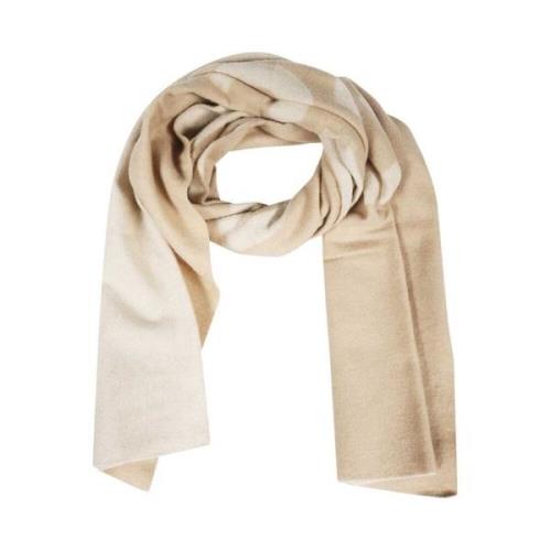 Contrasterende Kleur Wollen Sjaal Les Deux , Beige , Heren