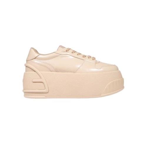 Lage leren sneakers Fendi , Beige , Dames