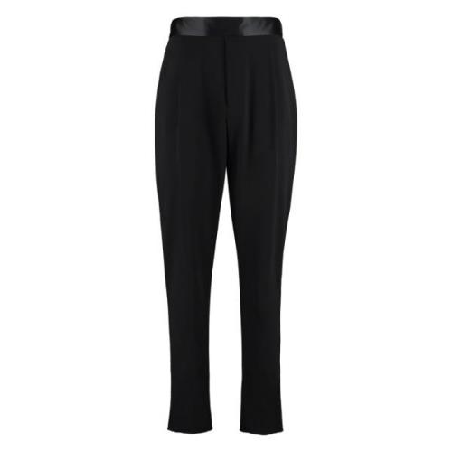 Getailleerde wollen broek Giorgio Armani , Black , Heren