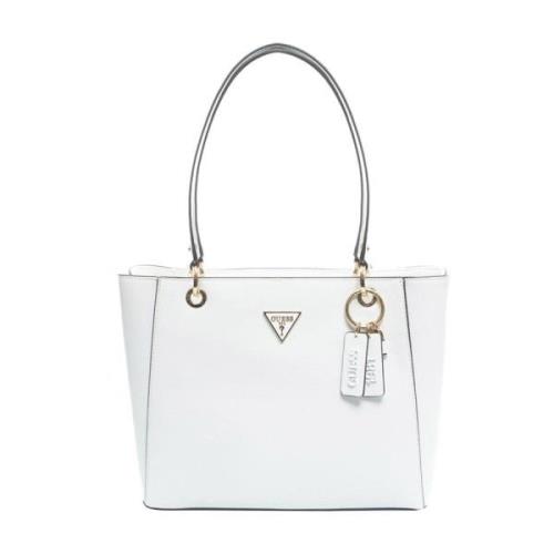 Witte Eco Leren Rits Tas Guess , White , Dames