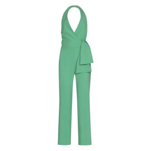 Crepe Halternek Jumpsuit Pinko , Green , Dames