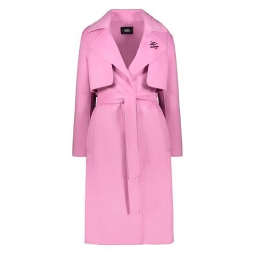 Dubbelzijdige Ceintuurjas Karl Lagerfeld , Pink , Dames