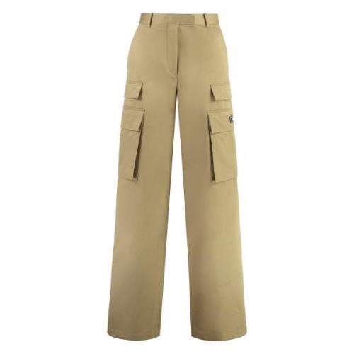 Cargo Broek met Acht Zakken Versace , Beige , Dames