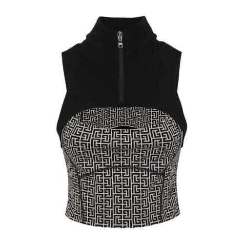 Stijlvolle TOP voor Modeliefhebbers Balmain , Black , Dames