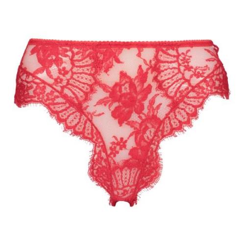 Hoge Taille Kant Slipjes met Tule Dolce & Gabbana , Red , Dames