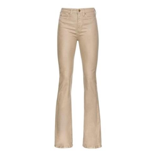 Flared Jeans Pinko , Beige , Dames