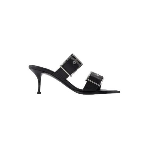 Leather heels Alexander McQueen , Black , Dames