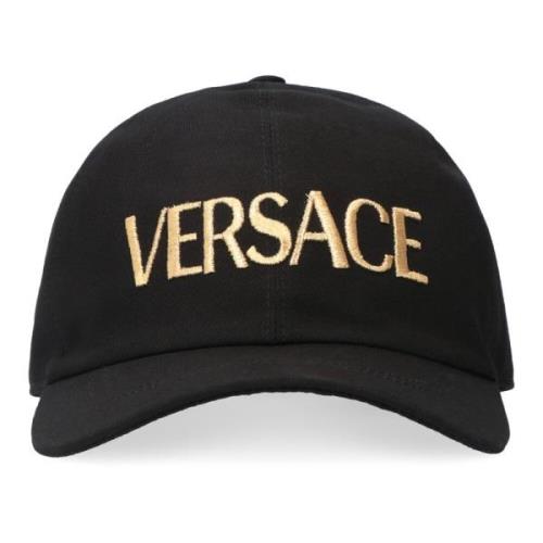 Geborduurde baseballpet Versace , Black , Dames