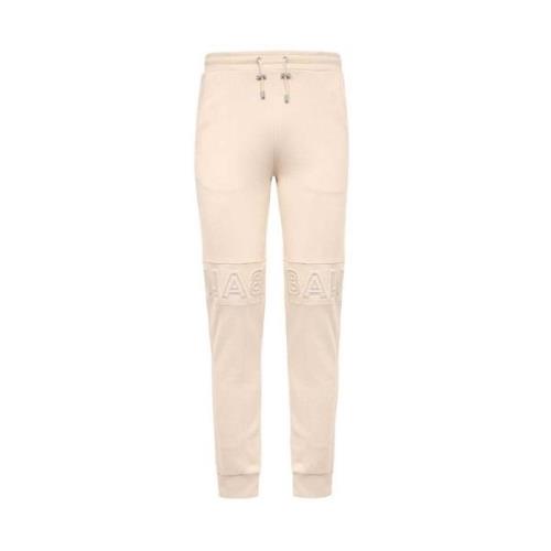 Katoenen Track-Pants met Elastische Manchetten Balmain , Beige , Heren