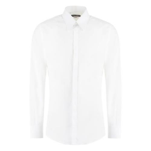 Klassiek Katoenen Overhemd Dolce & Gabbana , White , Heren