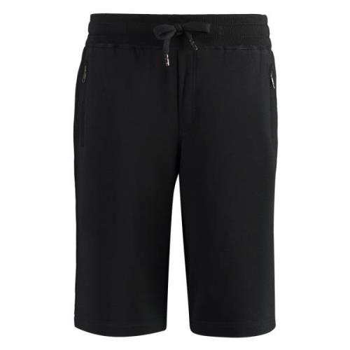 Katoenen Bermuda Shorts met Ritssluiting Zakken Dolce & Gabbana , Blac...