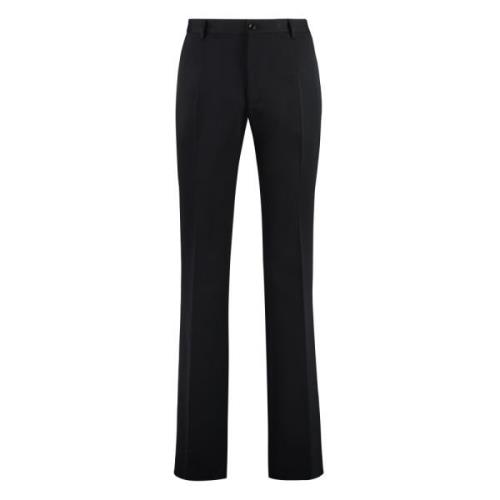 Wijde wollen broek met zakken Dolce & Gabbana , Black , Heren