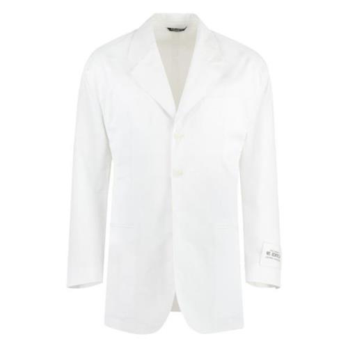 Katoenen reverskraagjas Dolce & Gabbana , White , Heren