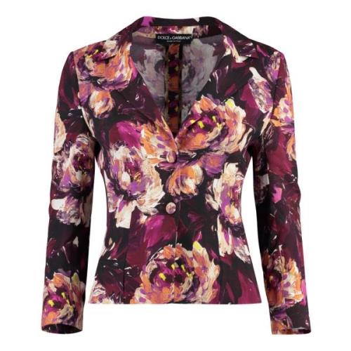 Blazer met Bloemenprint Dolce & Gabbana , Red , Dames