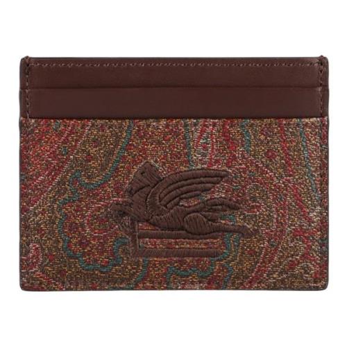 Paisley Motief Kaarthouder Etro , Brown , Heren