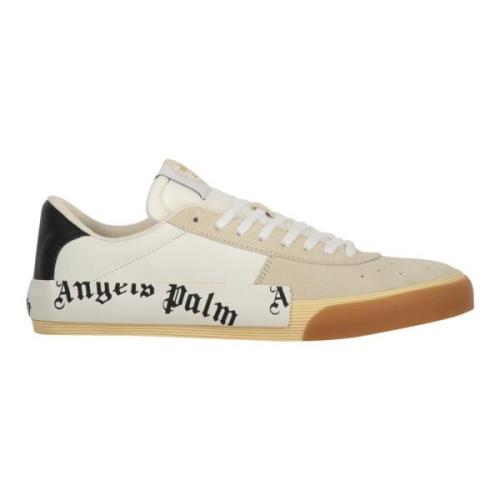 Suede Low-Top Sneakers Palm Angels , White , Heren