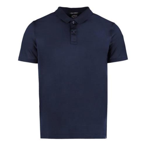 Katoenen poloshirt met zijsplitten Paul & Shark , Blue , Heren