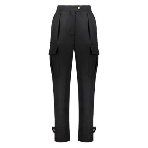 Wollen broek met zakken en versierde knopen Alexander McQueen , Black ...