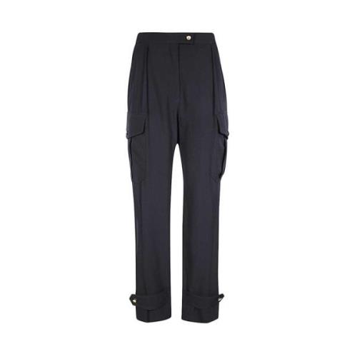 Wollen broek met zakken Alexander McQueen , Blue , Dames