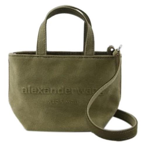 Cotton handbags Alexander Wang , Green , Dames