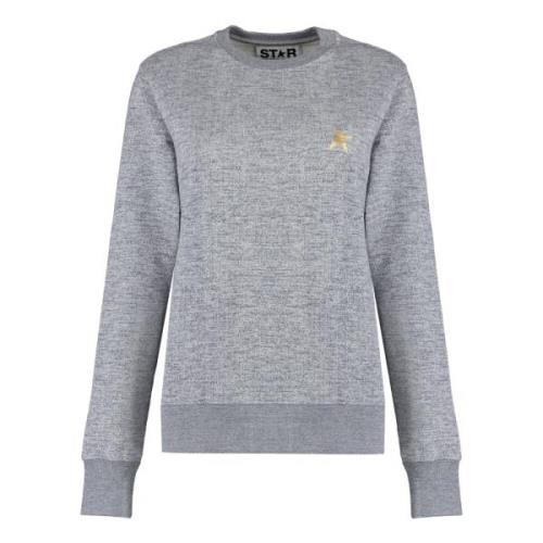 Katoenen Crew-Neck Sweatshirt Golden Goose , Gray , Dames