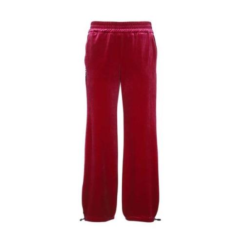 Fluwelen broek met elastische tailleband Versace Jeans Couture , Red ,...