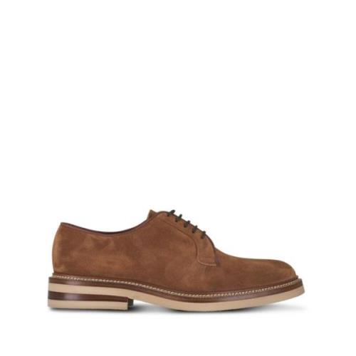 Contrast Zool Derby Schoenen Brunello Cucinelli , Brown , Heren