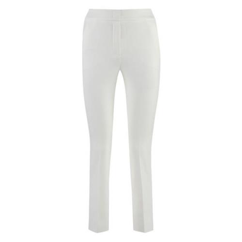 Elastische Cropped Broek Peserico , White , Dames