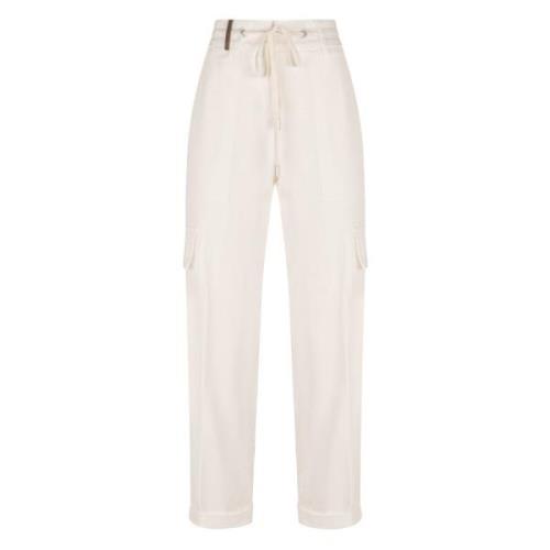 Trousers Peserico , White , Dames