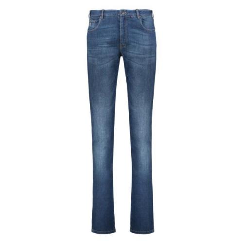 Klassieke Denim Jeans met Contraststiksels Paul & Shark , Blue , Heren