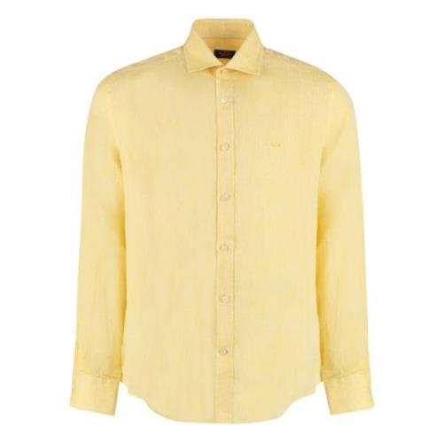 Linnen Knoopshirt Paul & Shark , Yellow , Heren