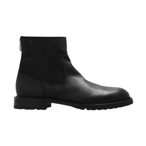 Leren enkellaarzen PS By Paul Smith , Black , Heren