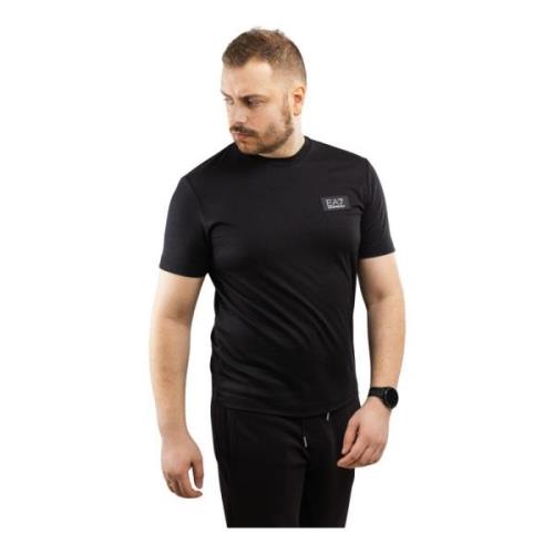 Heren T-shirt Modal Ronde Hals Zwart Emporio Armani EA7 , Black , Here...