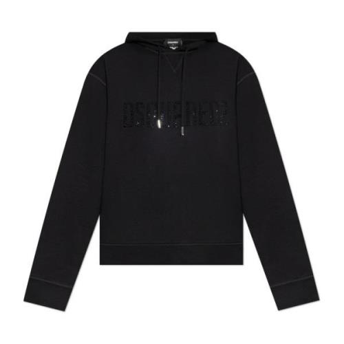 Sweatshirt met logo Dsquared2 , Black , Dames