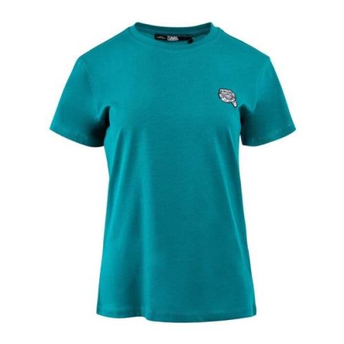 Iconisch Dames T-shirt Groen Karl Lagerfeld , Green , Dames