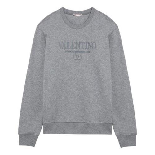 Crewneck Sweatshirt Valentino Garavani , Gray , Heren