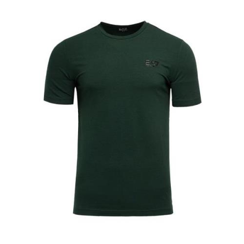 Heren T-shirt met Subtiel Logo Emporio Armani EA7 , Green , Heren