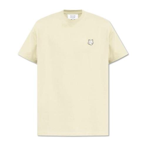 T-shirt met logo patch Maison Kitsuné , Green , Heren