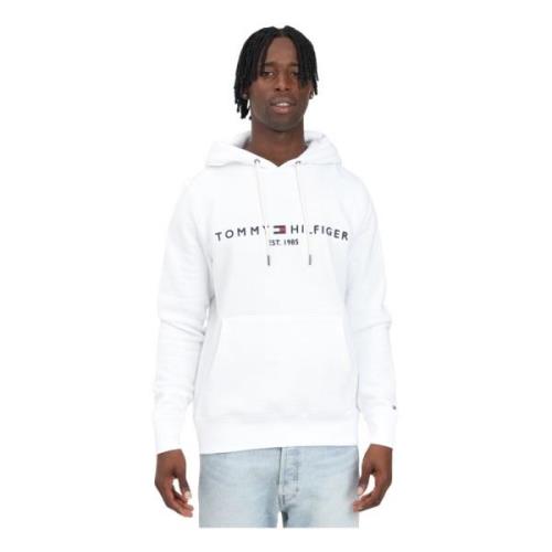 Witte Flex Logo Hoodie Casual Sweater Tommy Hilfiger , White , Heren