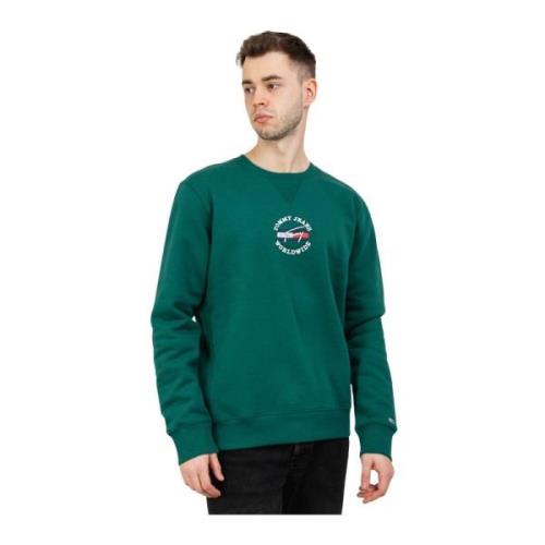 Heren Groene Sweatshirt Regular Fit Tommy Hilfiger , Green , Heren